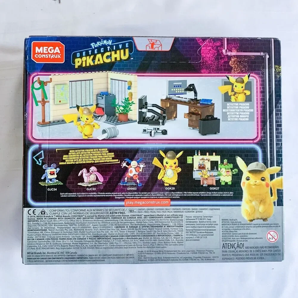Mega Construx Pokemon Detective Pikachu Office Building Set Sealed NIB